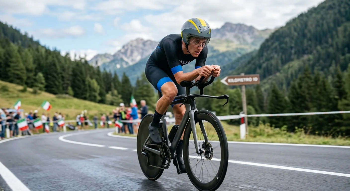 Specialista lanciato a tutta velocità durante la prova contro il tempo