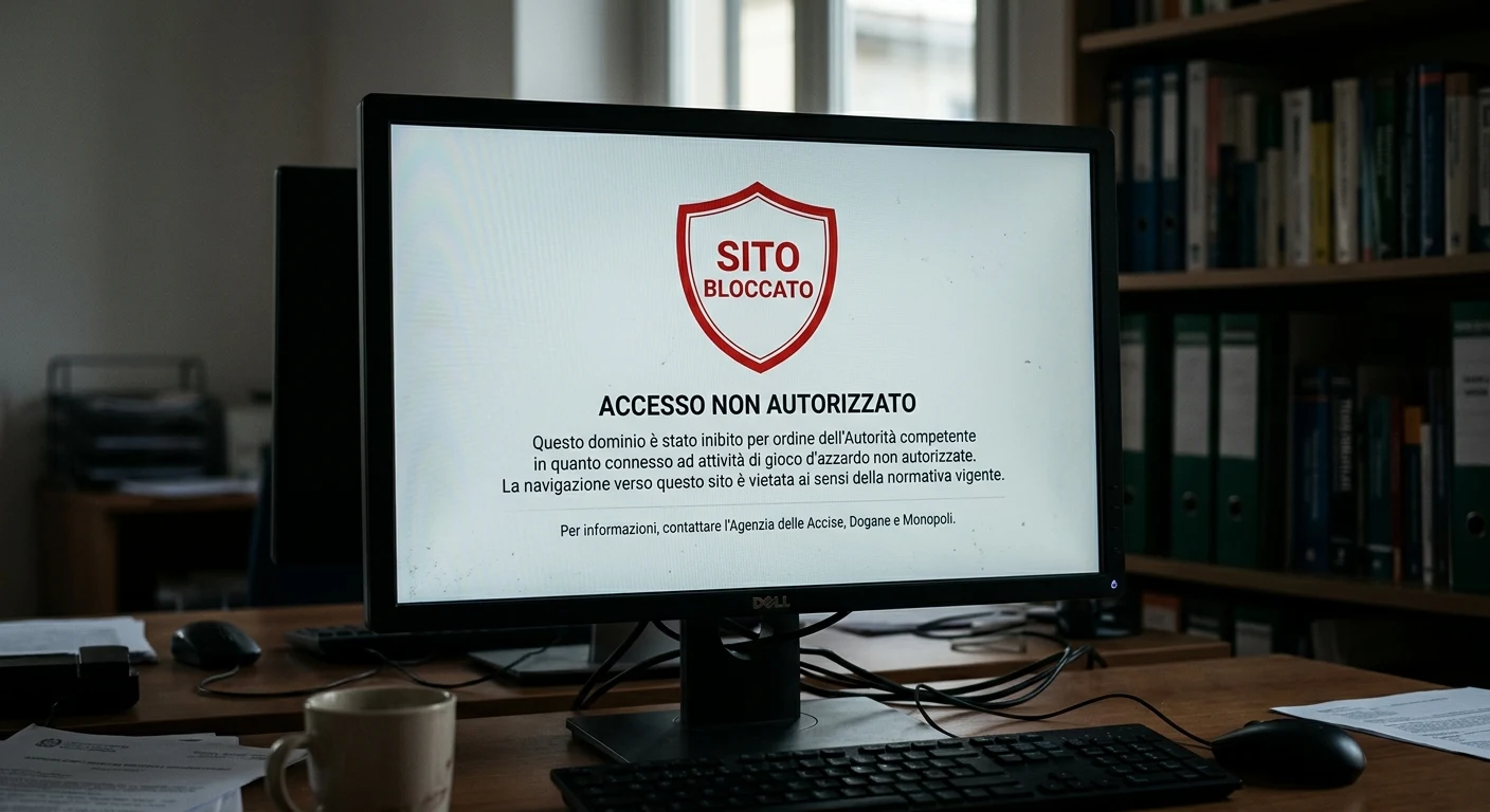 Dominio di scommesse oscurato dall'ADM a tutela del giocatore
