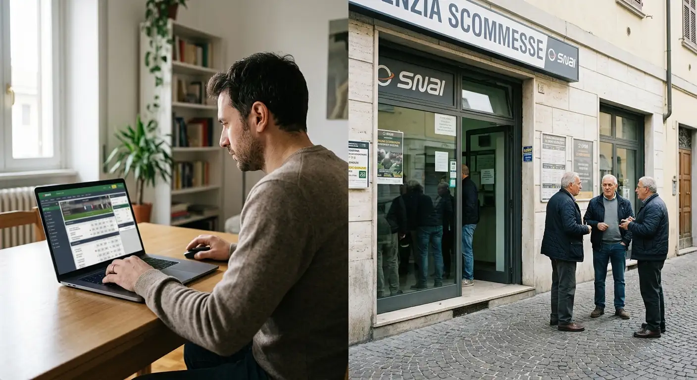 Confronto tra il canale online e l'agenzia fisica nelle scommesse sportive