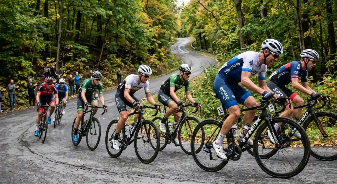 Ciclisti affrontano gli strappi ripetuti della salita del Mont Royal